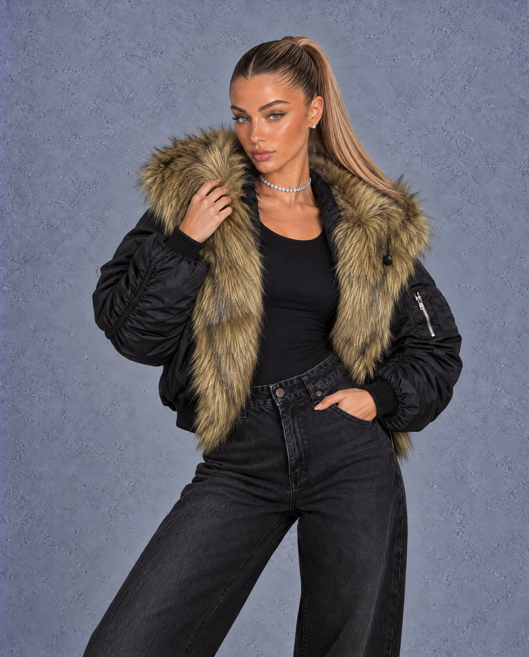 MULA FAUX FUR PUFFER COAT