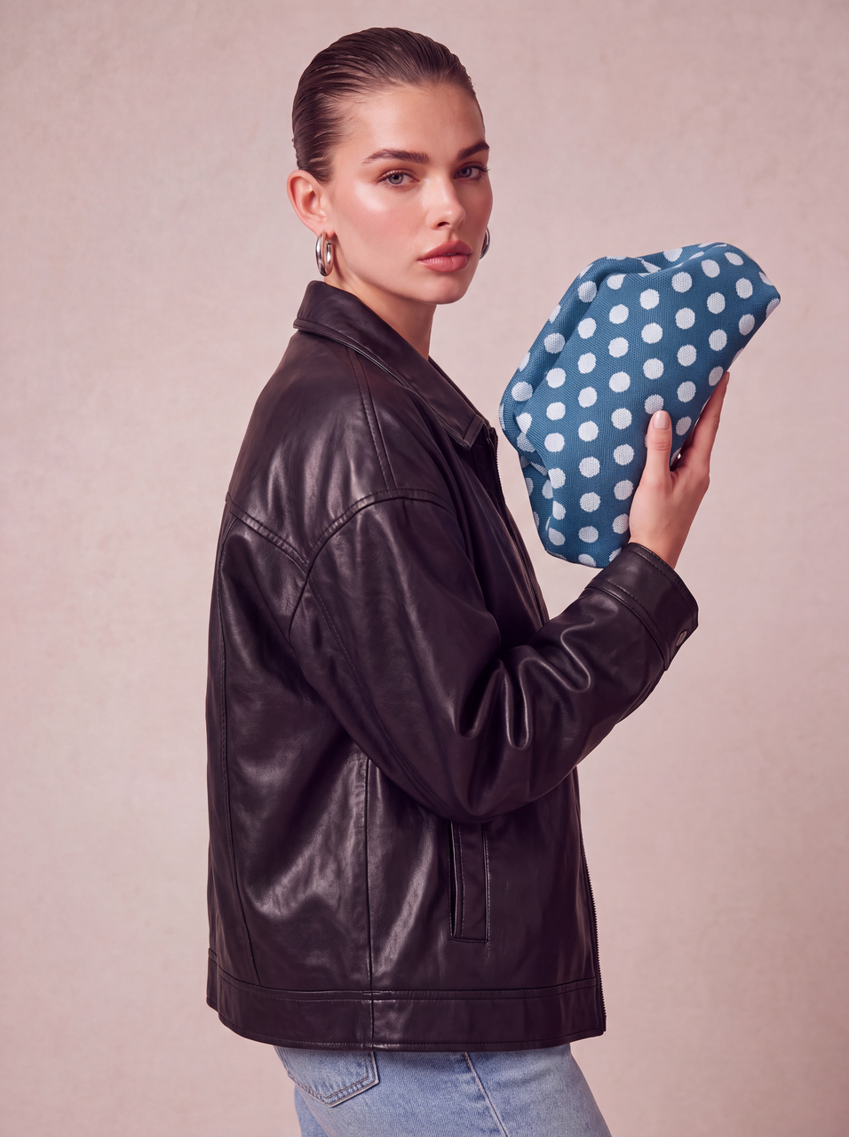 CITY GIRL POUCH POLKADOT - BLUE