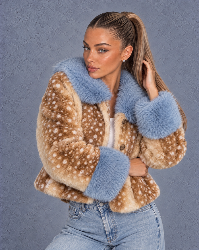 BAMBI BLUE FUR JACKET