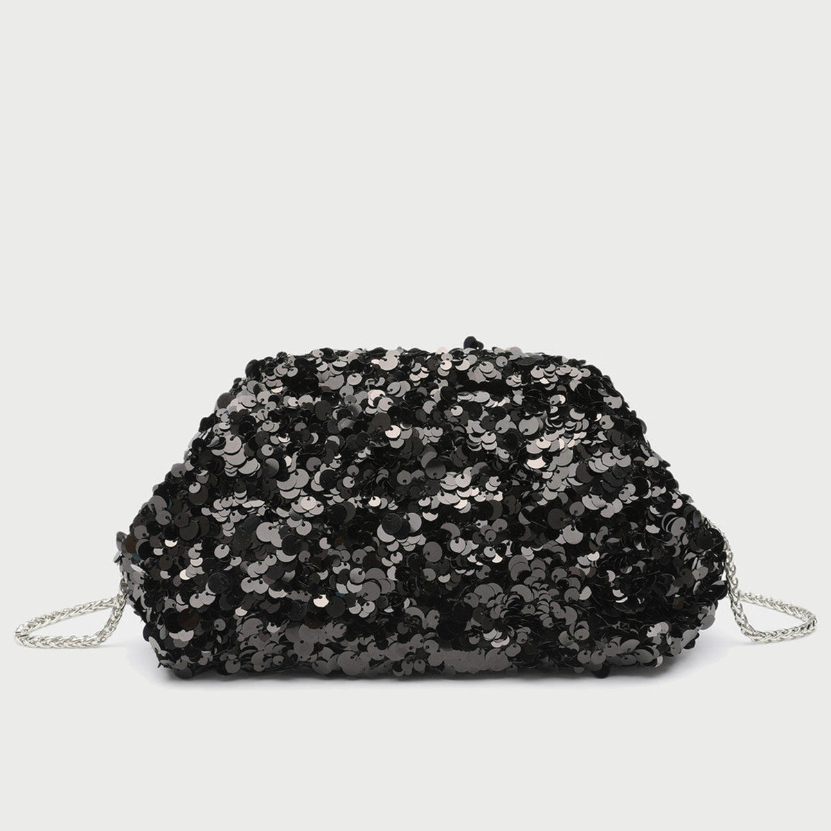 LA VILLE SEQUIN POUCH - BLACK