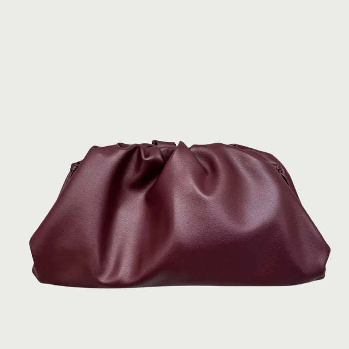 MAYKI LEATHER POUCH - BURGUNDY