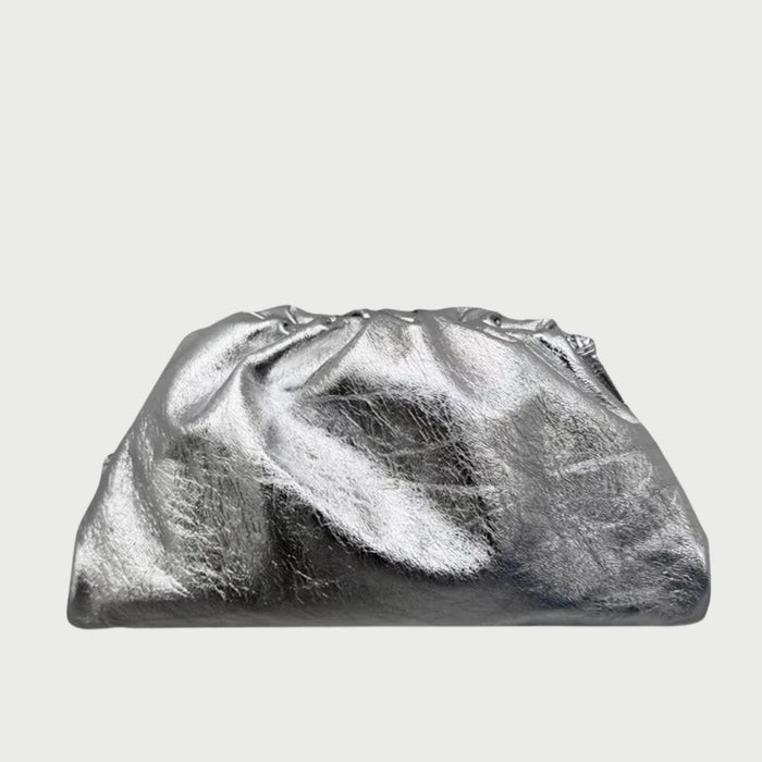 MAYKI LEATHER POUCH - SILVER