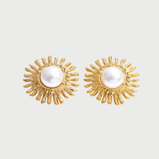 SINGLE FLOWER STUDS - GOLD