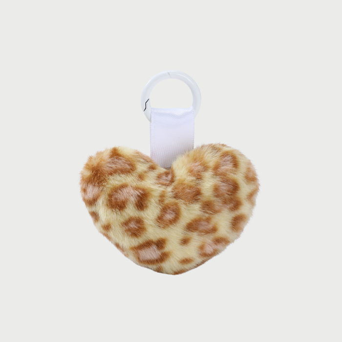 LEOPARD HEART CHARM - WHITE