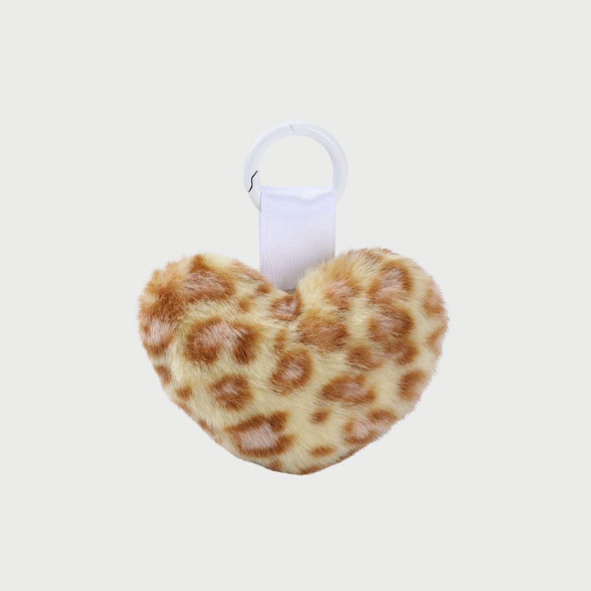 LEOPARD HEART CHARM - HOT PINK