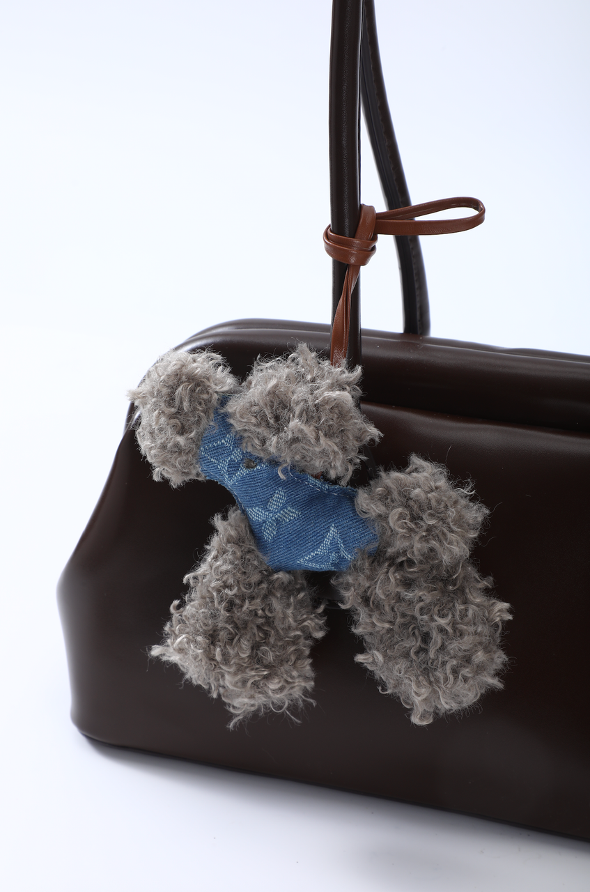 TOY POODLE CHARM - GREY