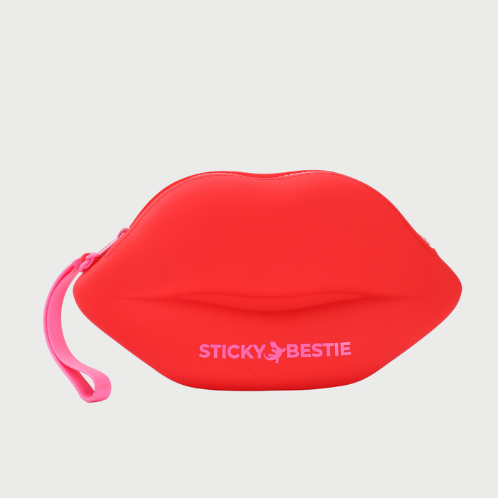 SILICONE LIP POUCH - RED