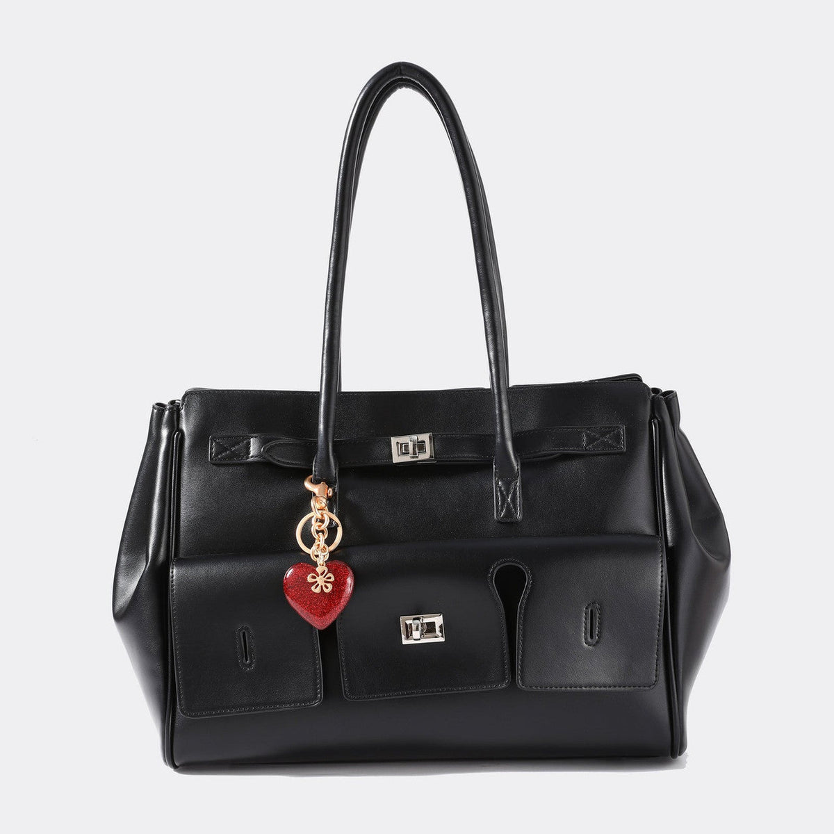 HEART BAG CHARM - RED