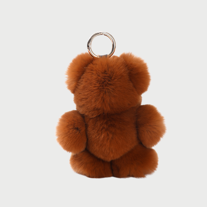 FLUFFY BEAR CHARM - BROWN