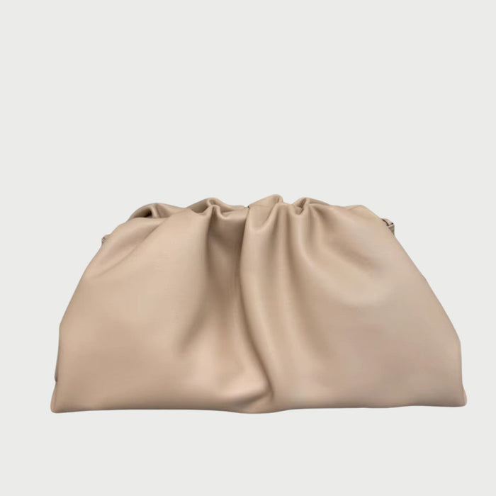 MAYKI LEATHER POUCH - BEIGE