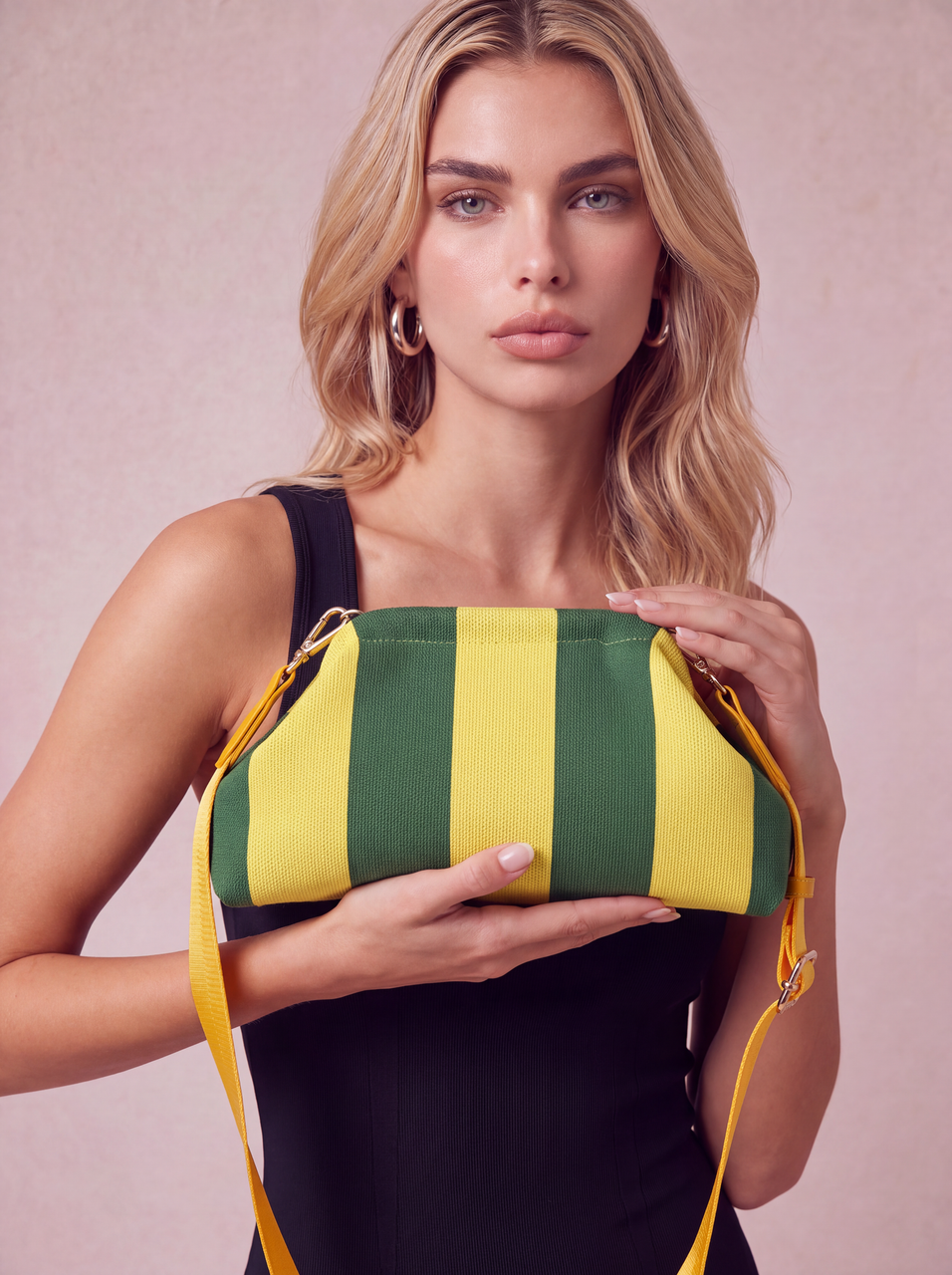 CITY GIRL POUCH + STRAP - LIME