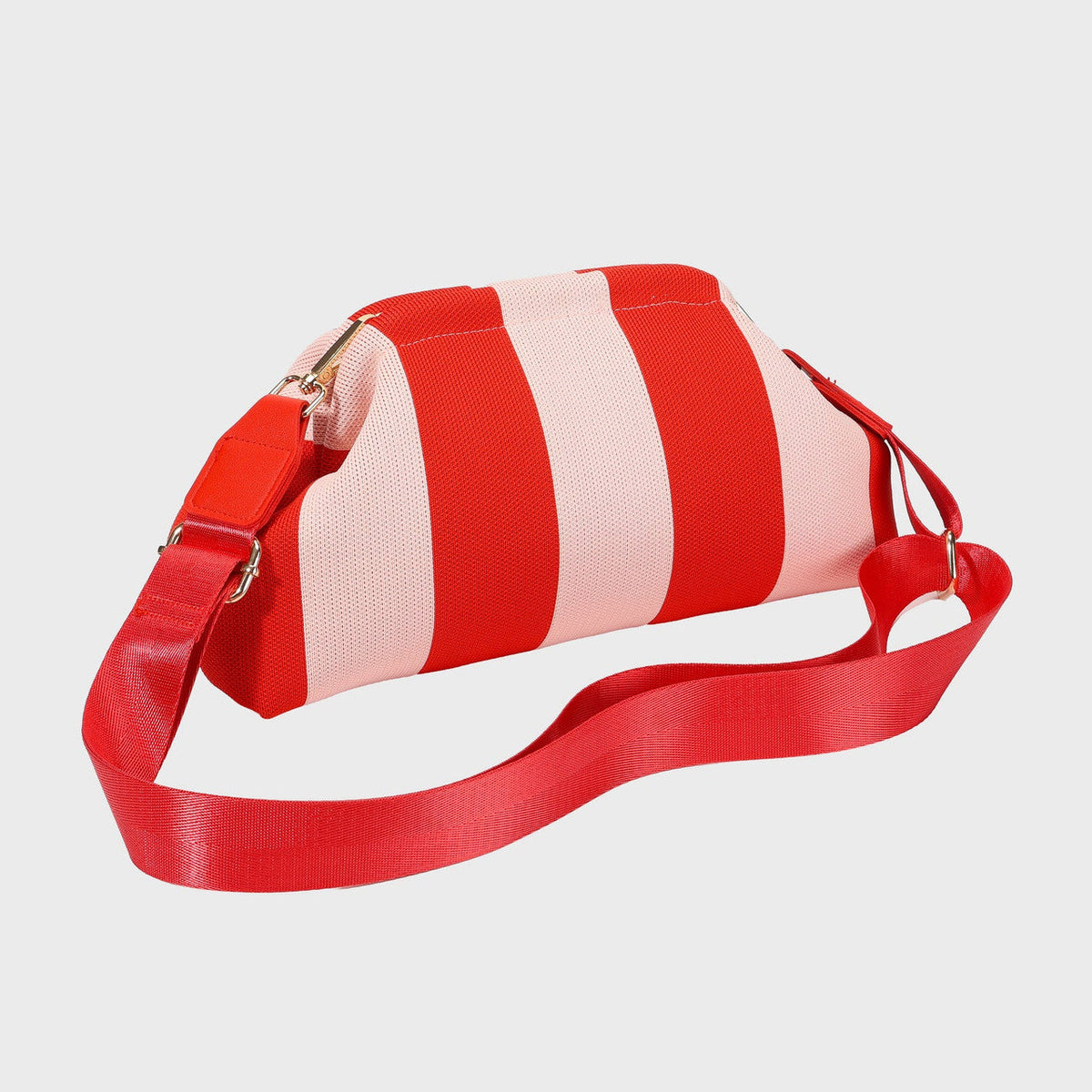 CITY GIRL POUCH + STRAP - RED/PEACH