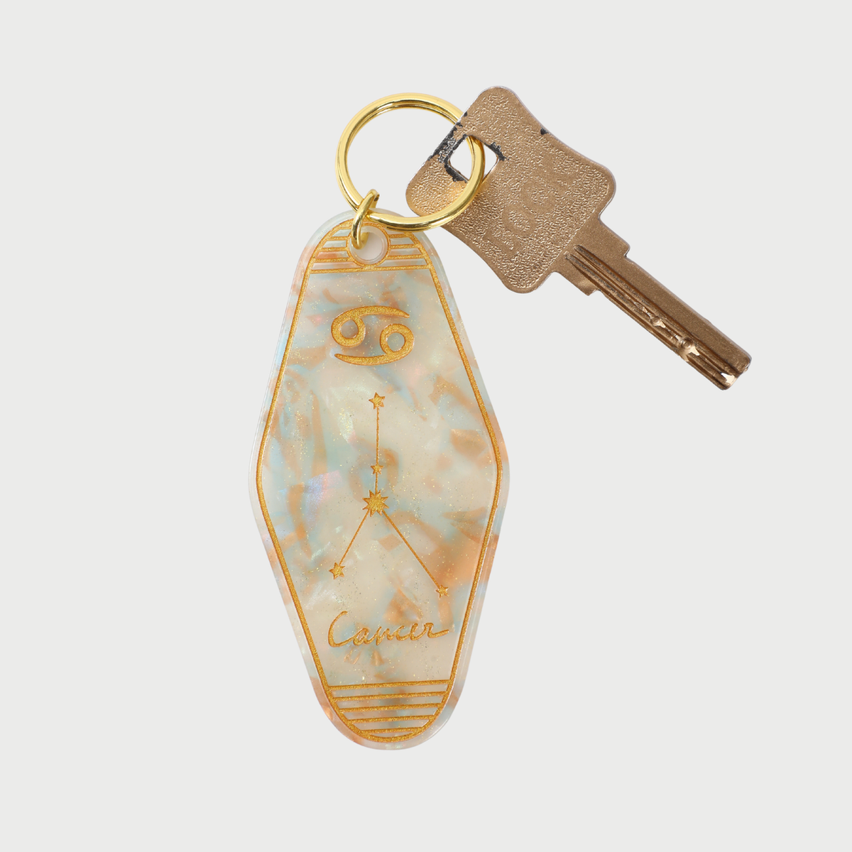 CANCER KEYCHAIN - GOLD