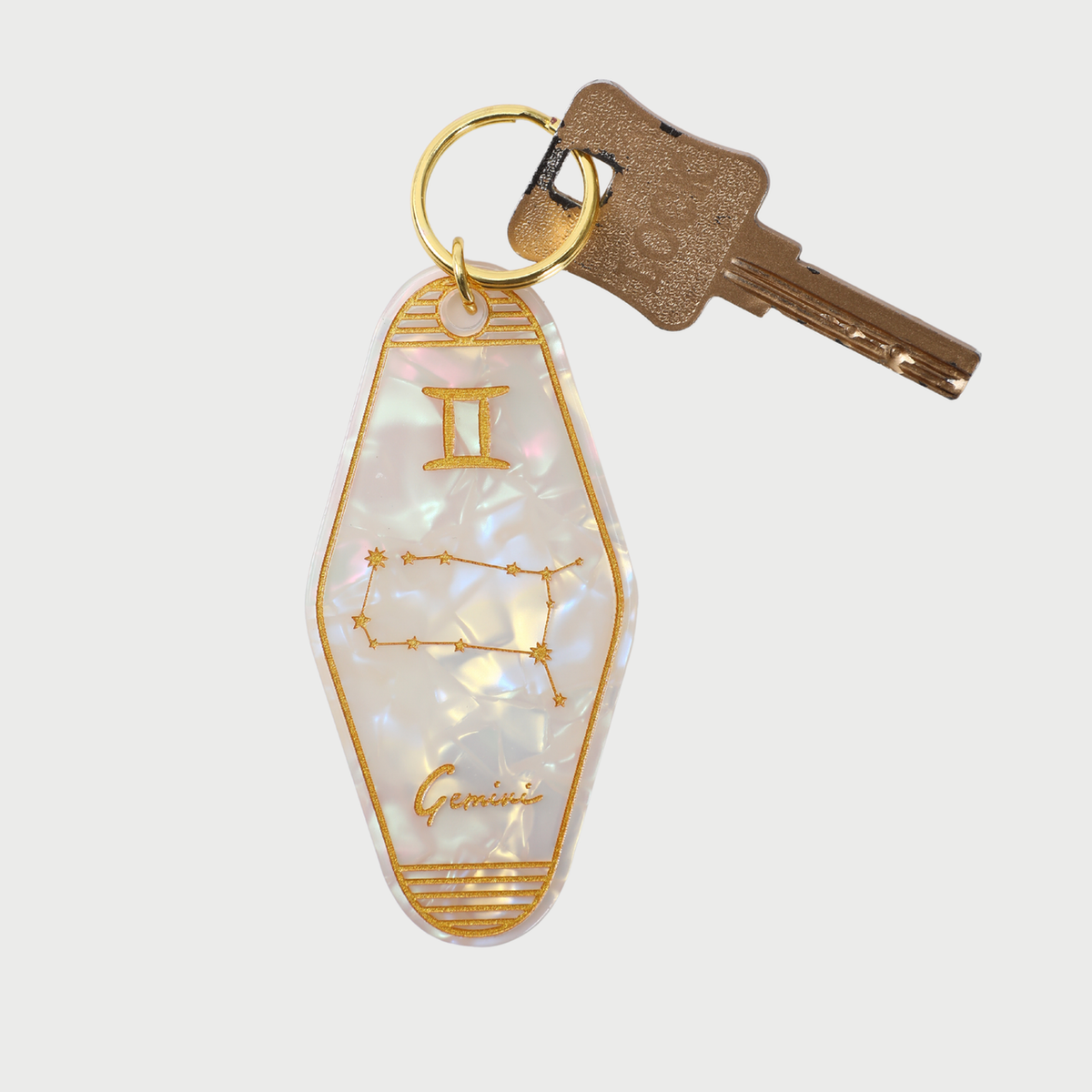 GEMINI KEYCHAIN - GOLD