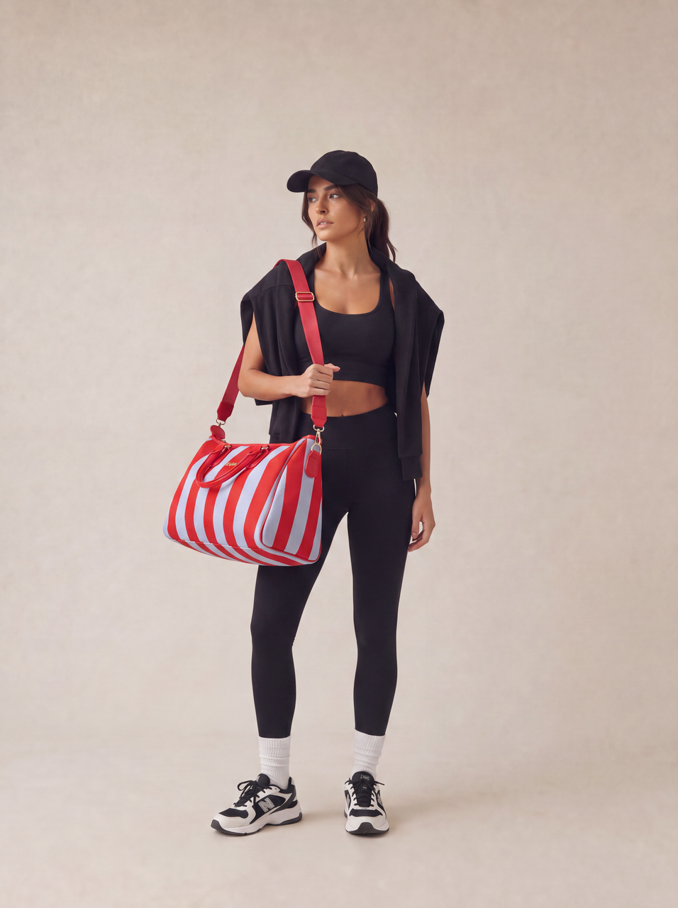 CITY GIRL TRAVEL BAG - RED / BLUE