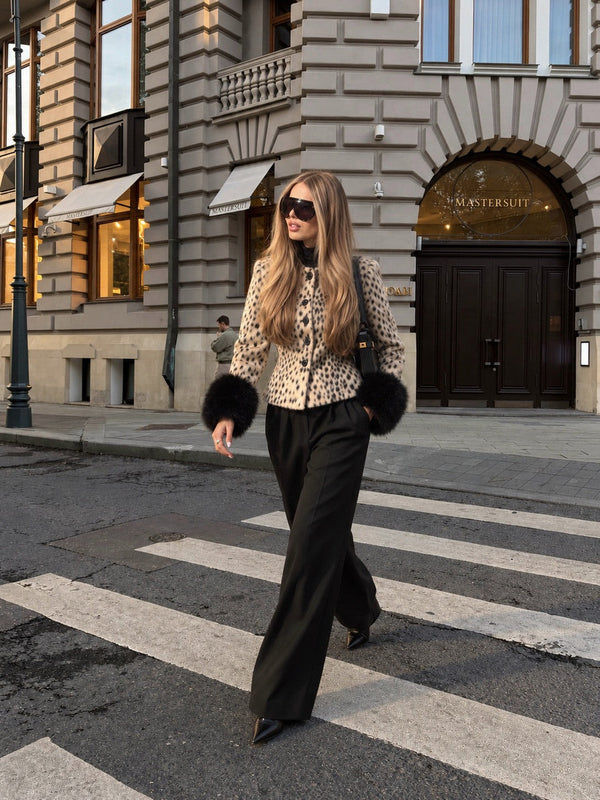 CHEETAH FUR JACKET