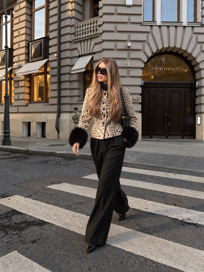 CHEETAH FUR JACKET