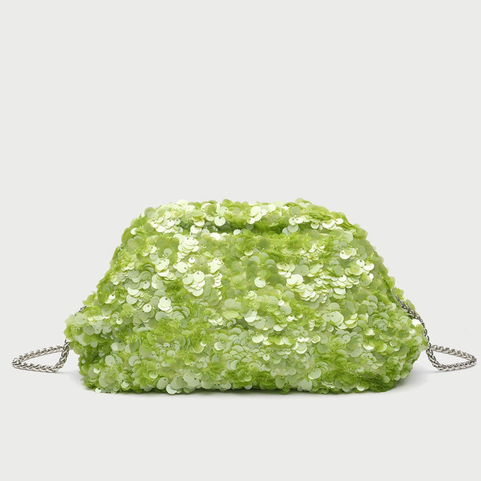 LA VILLE SEQUIN POUCH - GREEN