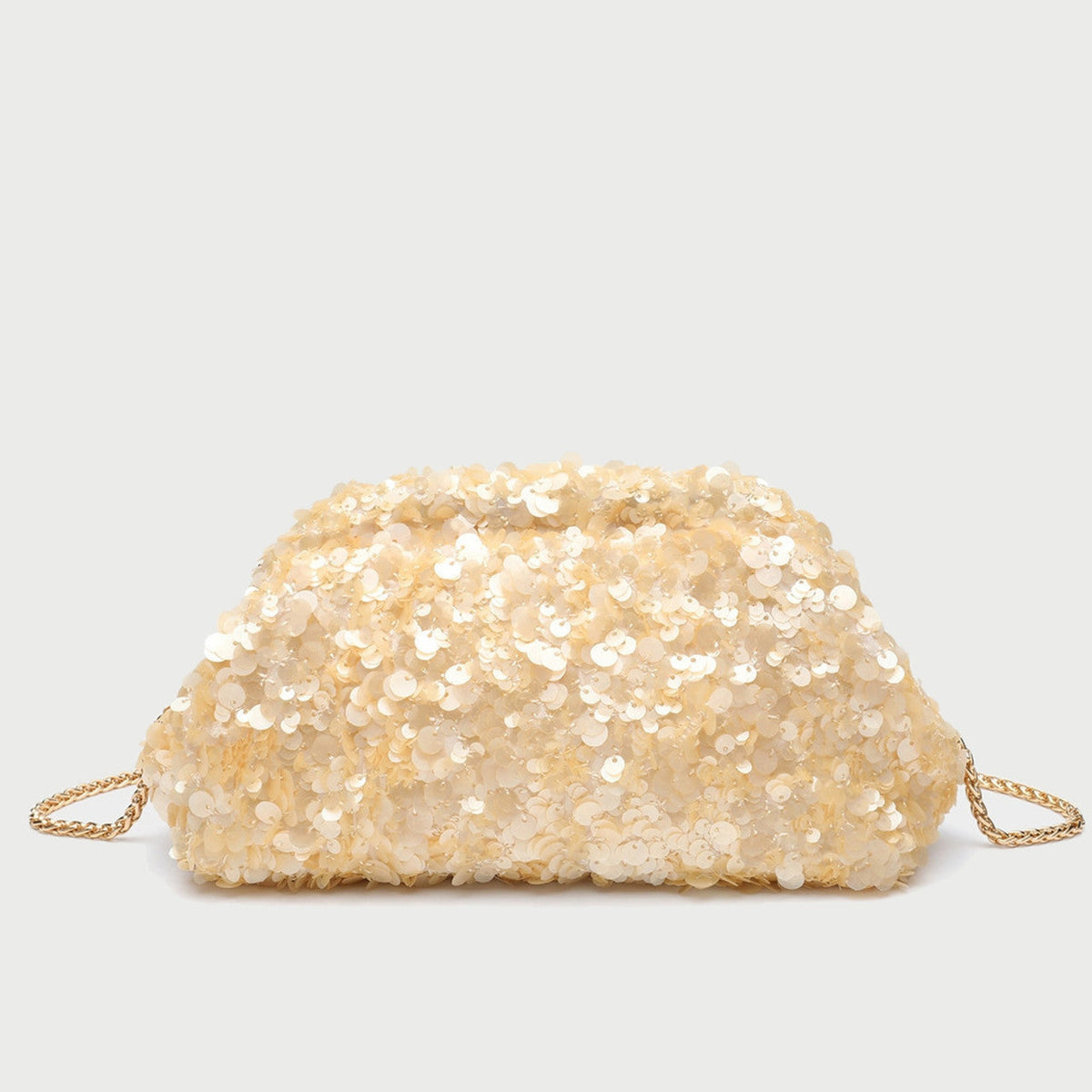 LA VILLE SEQUIN POUCH - OFF WHITE