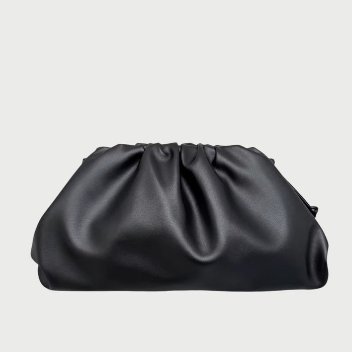 MAYKI LEATHER POUCH - BLACK