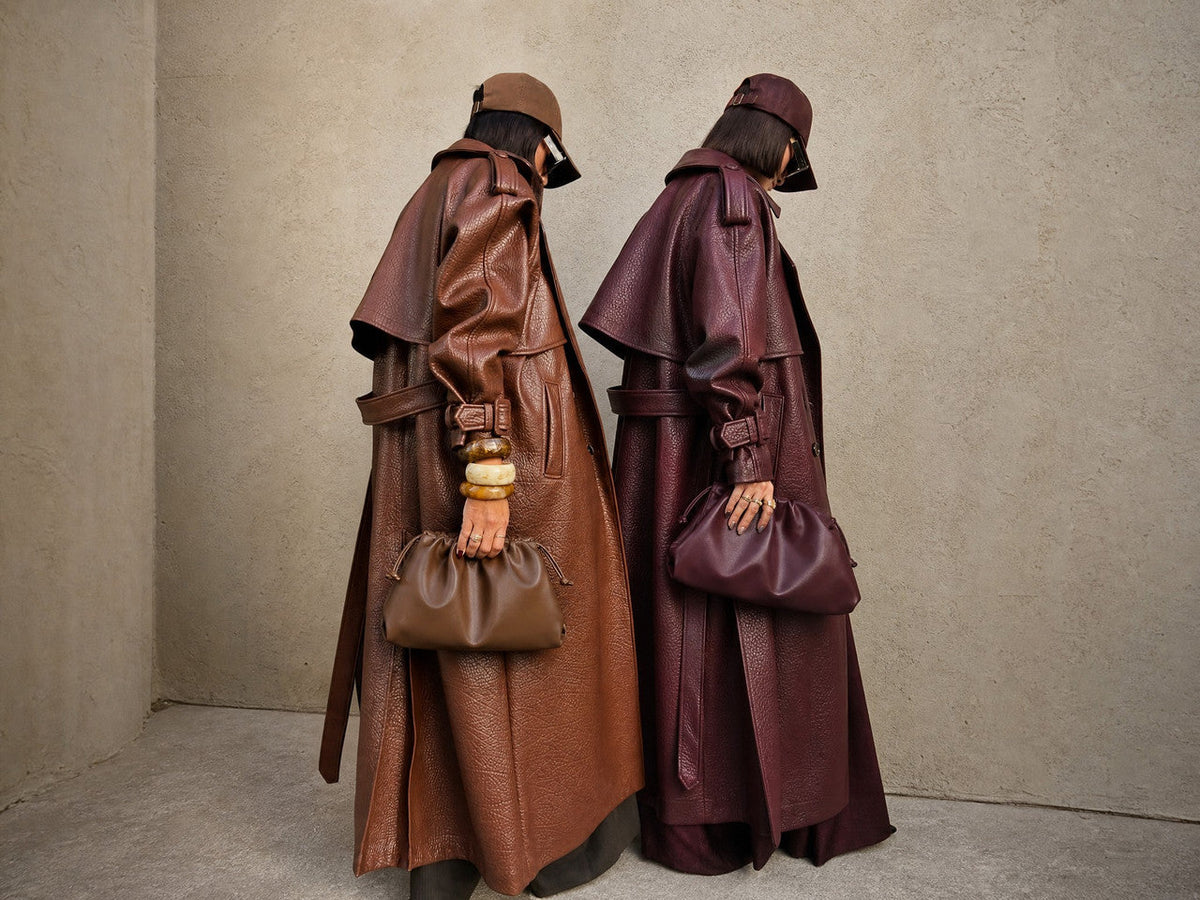 MAYKI LEATHER POUCH - BURGUNDY