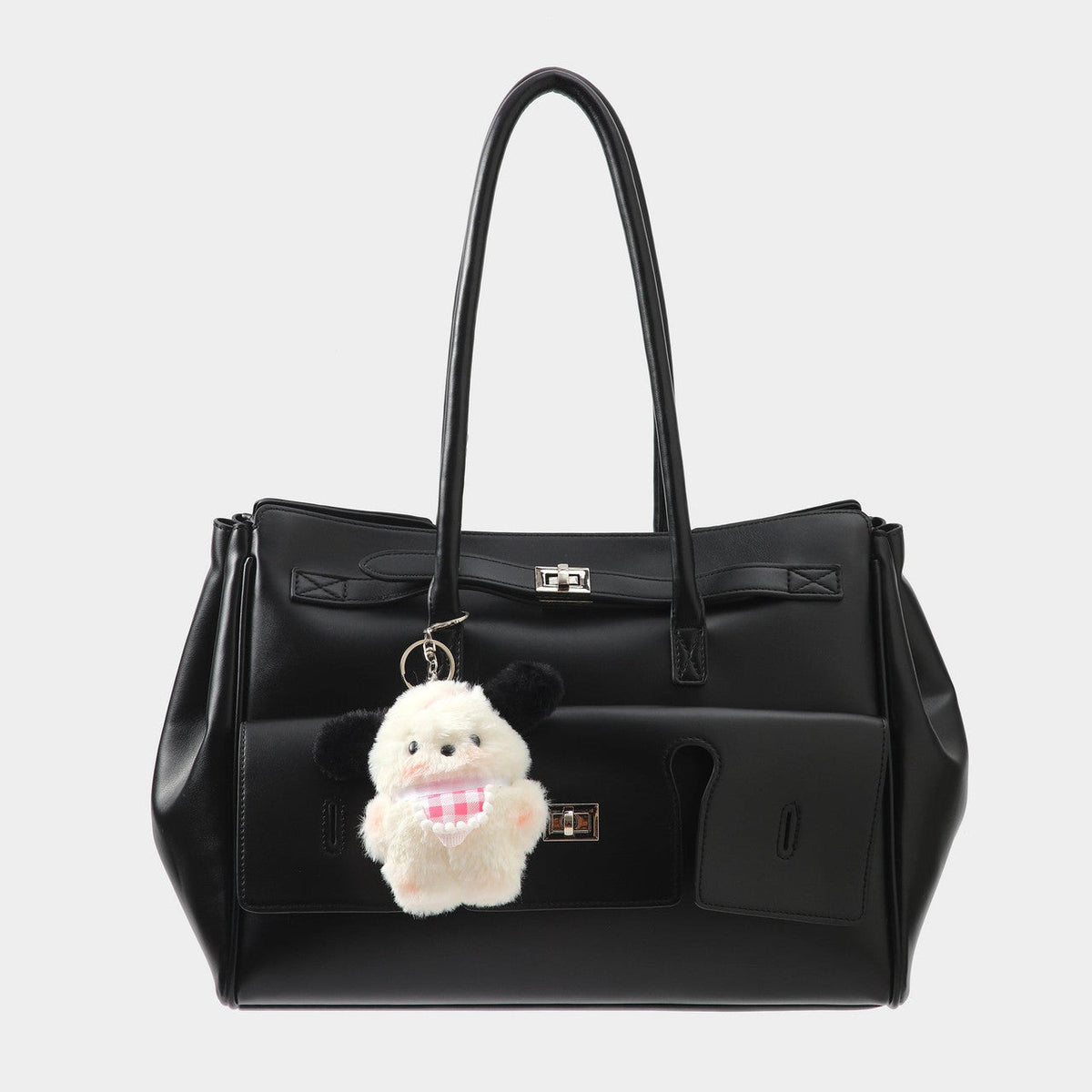 TEDDY BEAR BAG CHARM - WHITE
