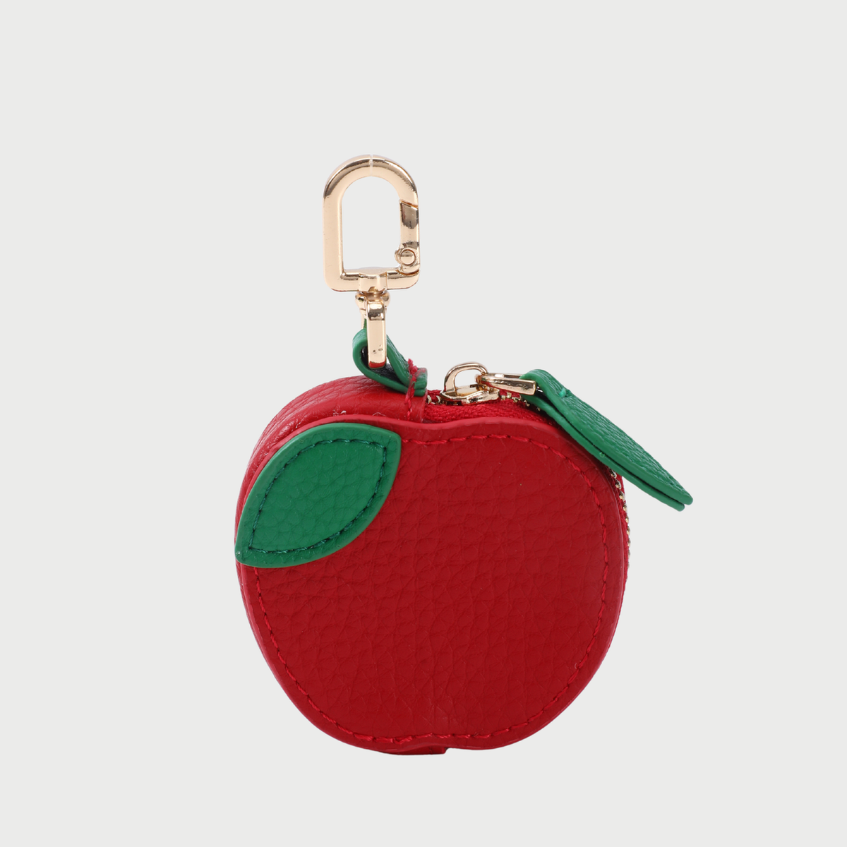 LEATHER APPLE CHARM - RED
