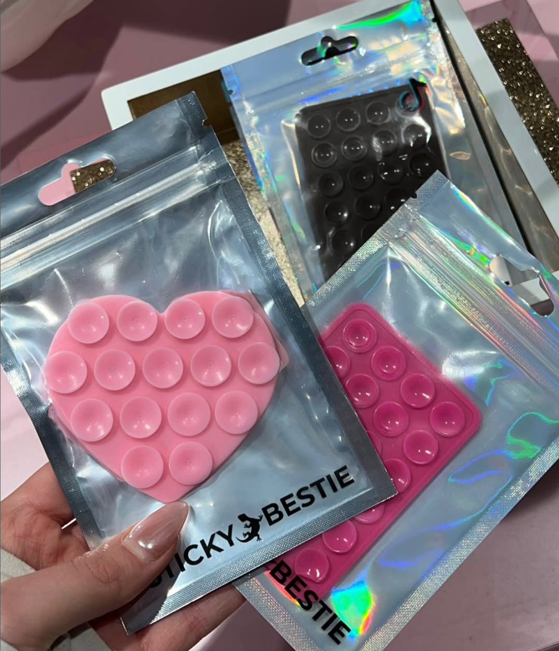 DOUBLE SUCTION HEART - PINK